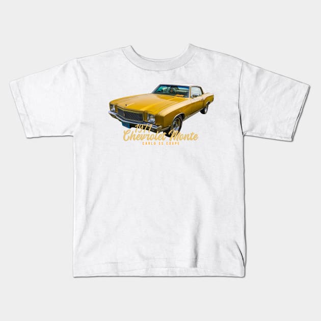 1971 Chevrolet Monte Carlo SS Coupe Kids T-Shirt by Gestalt Imagery